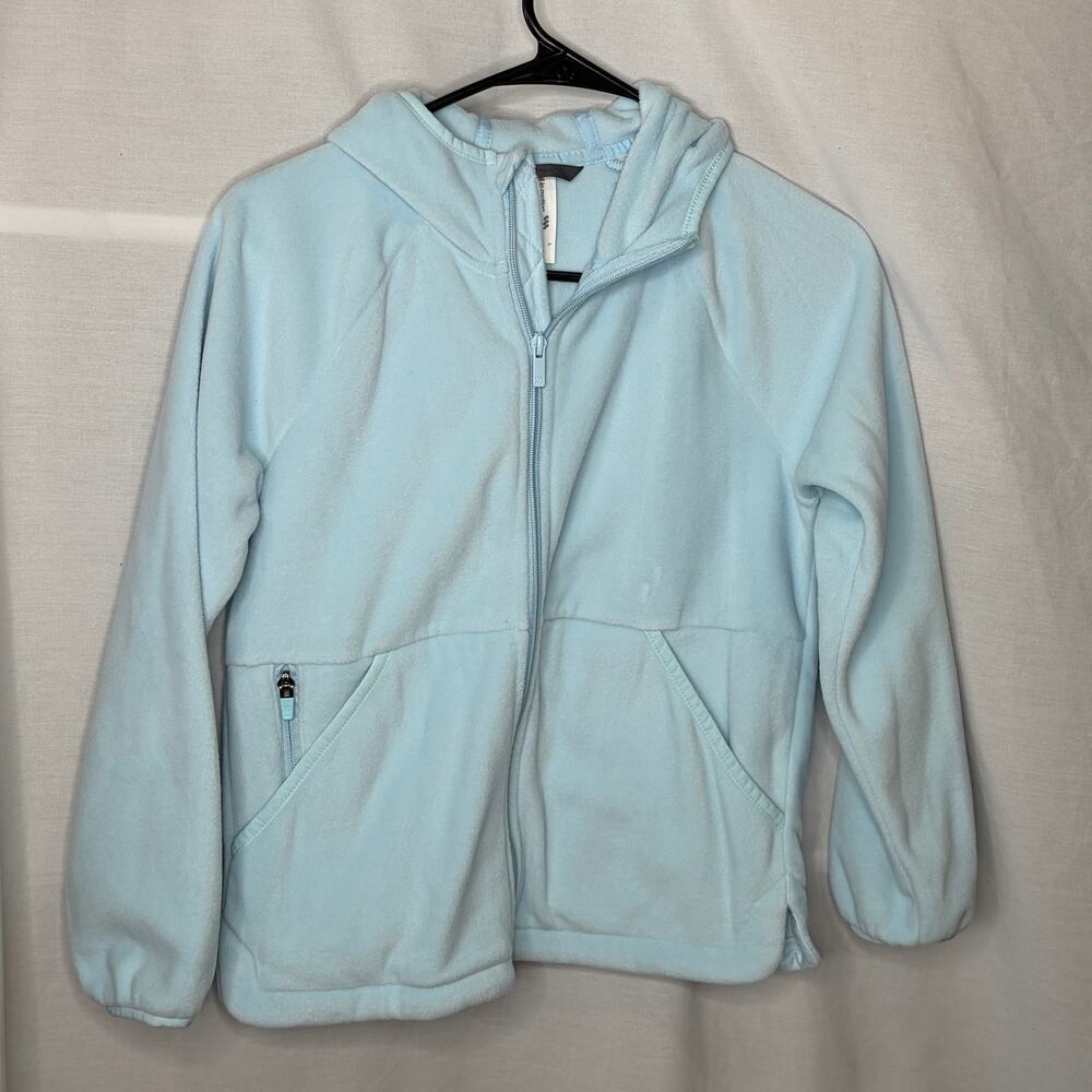 Cozy All in Motion Girls Light Blue Full Zip Fleece Jacket L